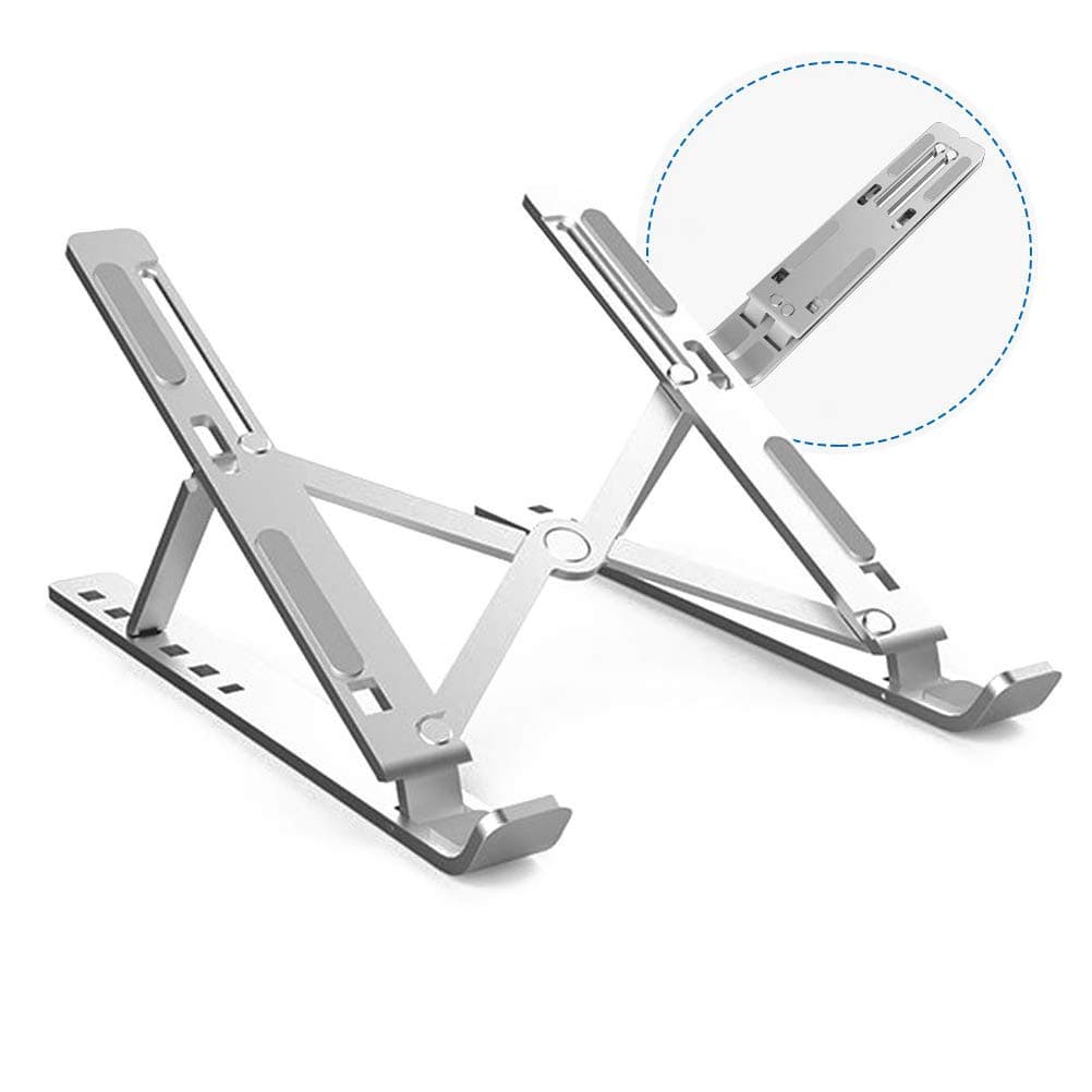 LIDIWEE Laptop Stand,Laptop Holder Riser Computer Stand,Adjustable Aluminum Foldable Portable Notebook Stand Compatible with MacBook Air Pro,HP,Lenovo,Dell,Below 15.6” Laptops and Tablets