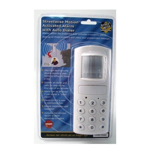 Wireless Motion Activated Alarm w Auto Dialer