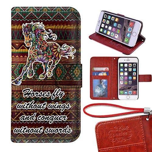 iPhone 6 Plus Case iPhone 6s Plus Case,Horse Pattern PU Leather Wallet Case Cover for iPhone 6 Plus 5.5 with ID Holders