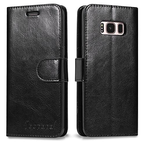 Samsung S8 Plus Case, Joopapa Galaxy S8 Plus Wallet case, Luxury Fashion Pu Leather Magnet Wallet Flip Case Cover with Built-in Credit Card/ID Card Slots for Samsung Galaxy S8 Plus (Black)