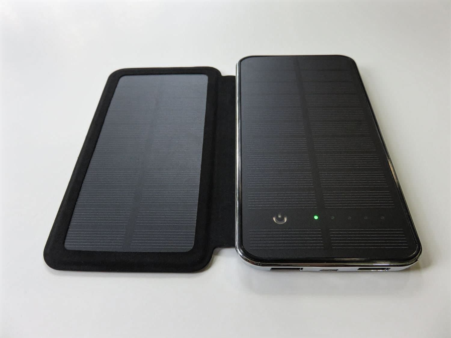 Powerful Portable Solar Charger Equipped with 2 Foldable Solar Panels and 10,000mAh Dual USB Ports Power Bank for Mobile Devices, Pads, Gopro Camera, GPS and More Other USB-charged Devices