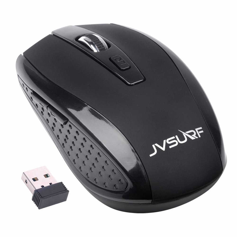 JVSURF Wireless Mouse for Laptop 2.4G Mobile Mouse Optical Mice Nano USB Receiver 6 Buttons 3 DPI Adjustable Levels