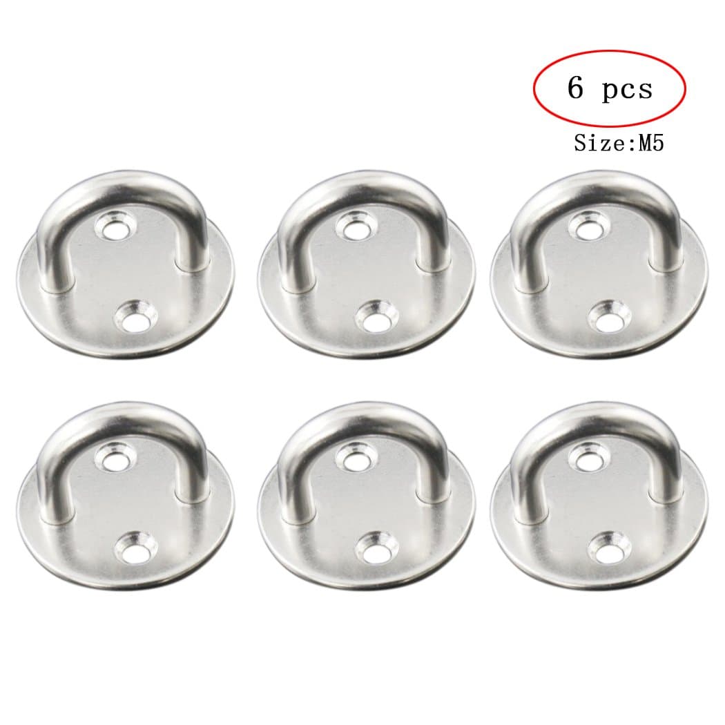 Square Eye Plate Pad M5 M6 M8 Heavy Duty for Decking, Wall Mount 304 Stainless Steel