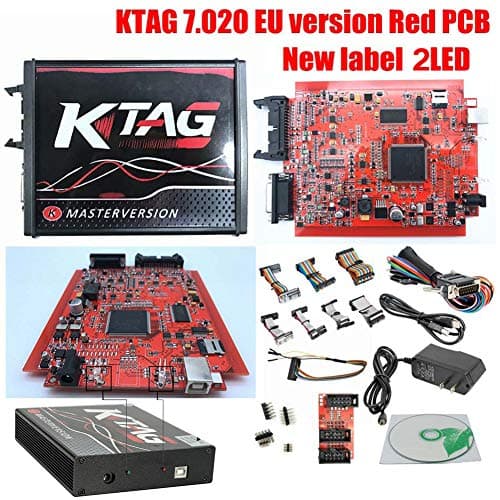 ECU Programming Tool KTAG Firmware V7.020 Software V2.23 Master Version Software V2.23 Unlimited Token Supports Universal Famous Car, Truck, Tractor, Bike(Black)