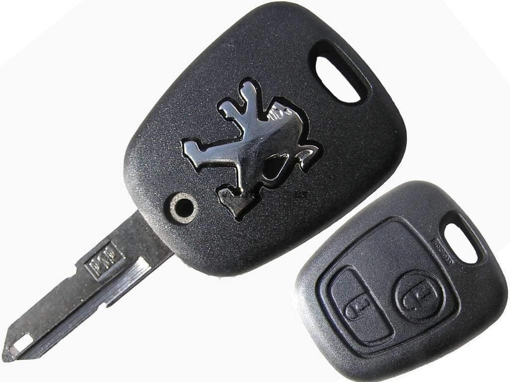 Essex Electronics EEPEUGKEY Replacement 2 Button Key Fob Case Black