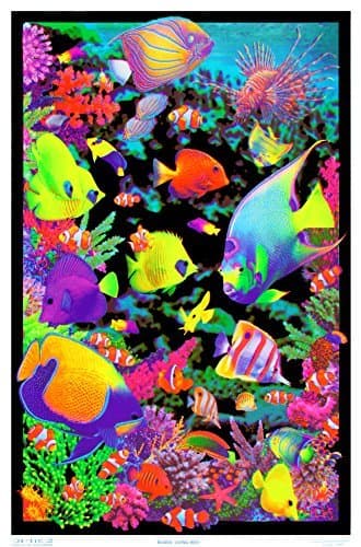 Opticz Living Reef Blacklight Poster by Opticz