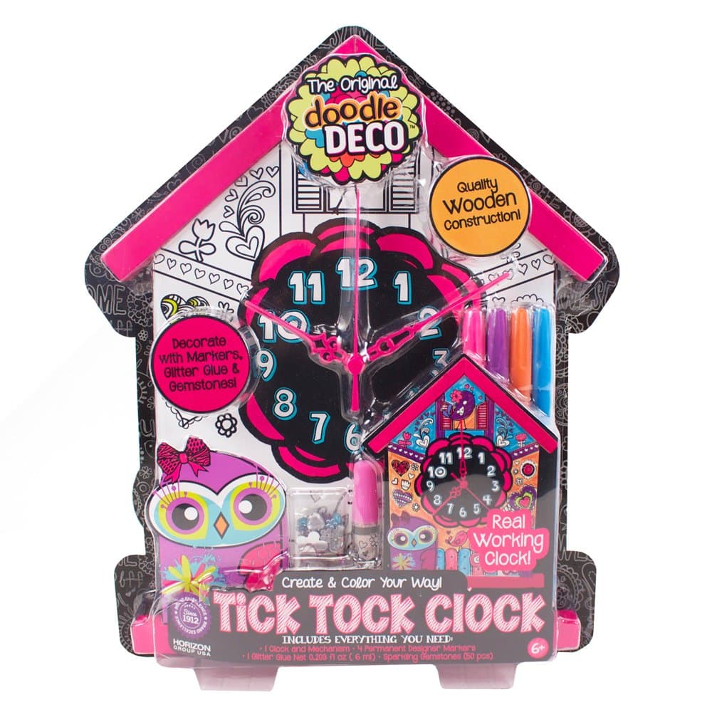 Doodle Deco Create and Color Tick Tock Clock Kit