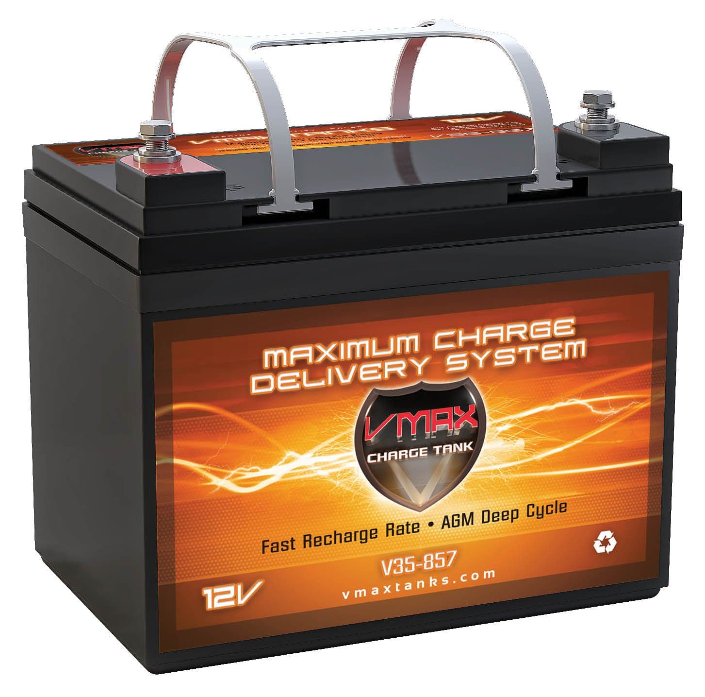 VMAX857 AGM Deep Cycle Group U1 Battery Replacement for Amigo Mobility Smart Shopper 12V 35Ah Wheelchair Battery