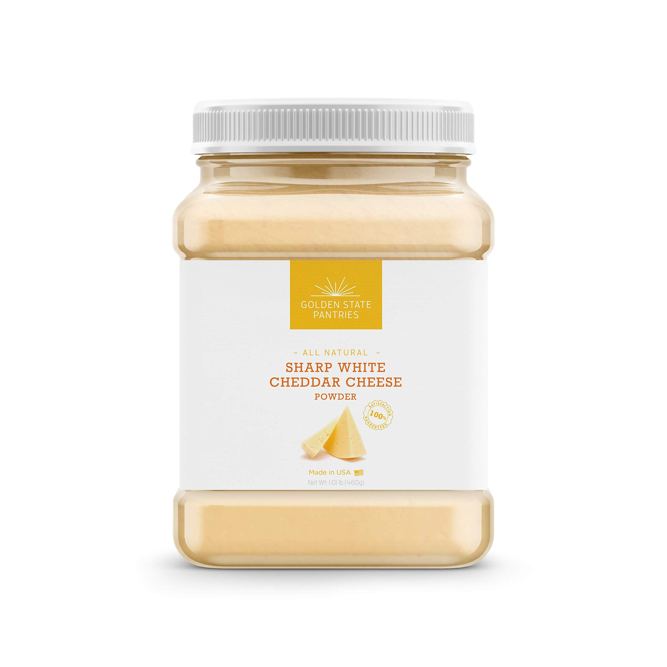 Cheddar Powder – Sharp White Cheddar Cheese Powder Great for Popcorn Seasoning and all your Cheese needs – Restaurant Quality Natural Hormone Free Powdered Cheese – Keto Friendly - Idaho - USA - 1lb