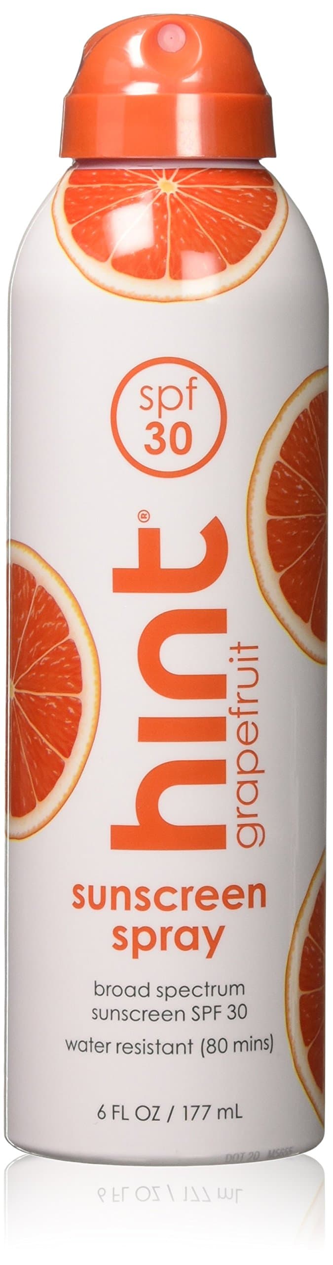 Hint Sunscreen SPF 30 Oxybenzone/Paraben Free, Grapefruit , 6 Count