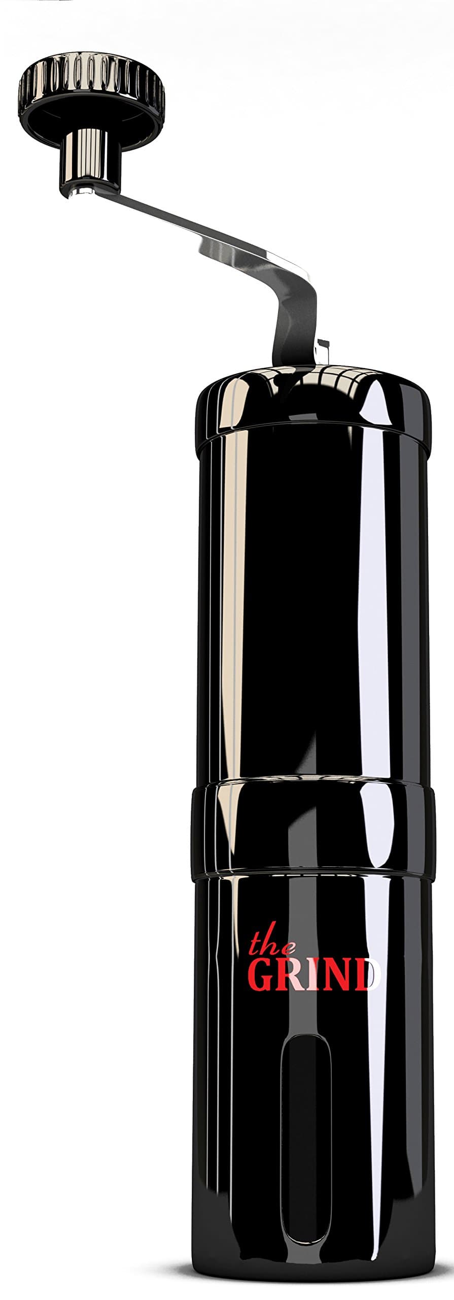 Black Stainless Steel Manual Coffee Grinder with Adjustable Ceramic Conical Burr for Consistent Fine Grind. Hand Crank Bean Mill For Espresso, Turkish, Greek Coffee Makers French Press.