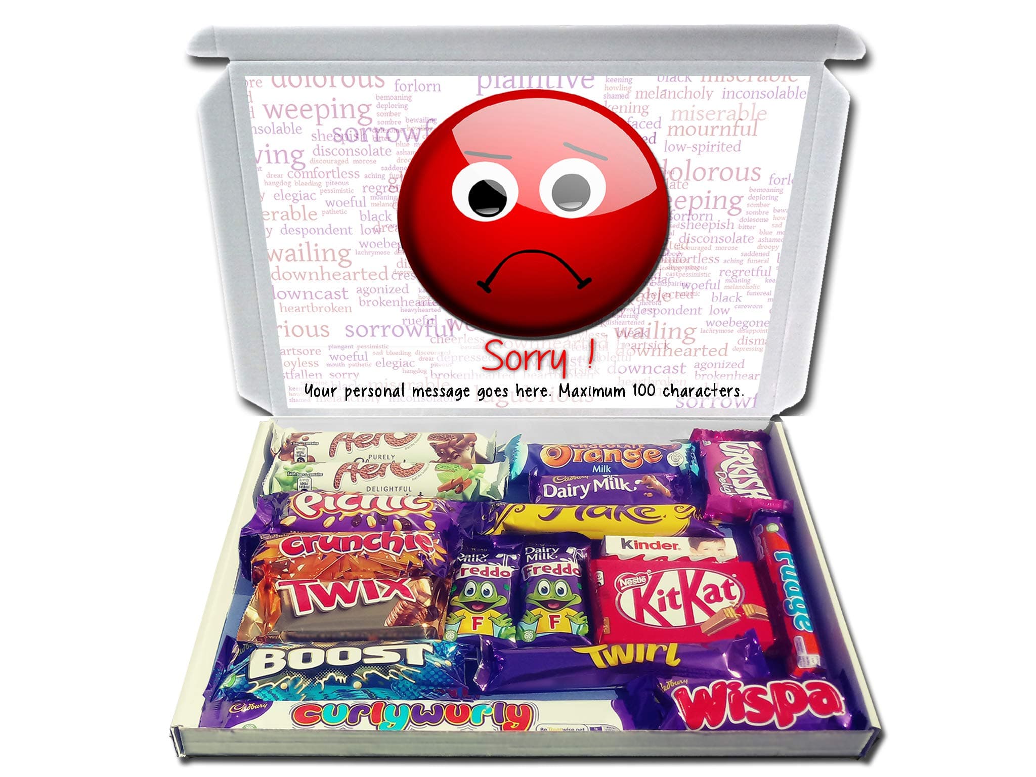 Personalised I'm Sorry Apology Gift Hamper Chocolate Selection Box