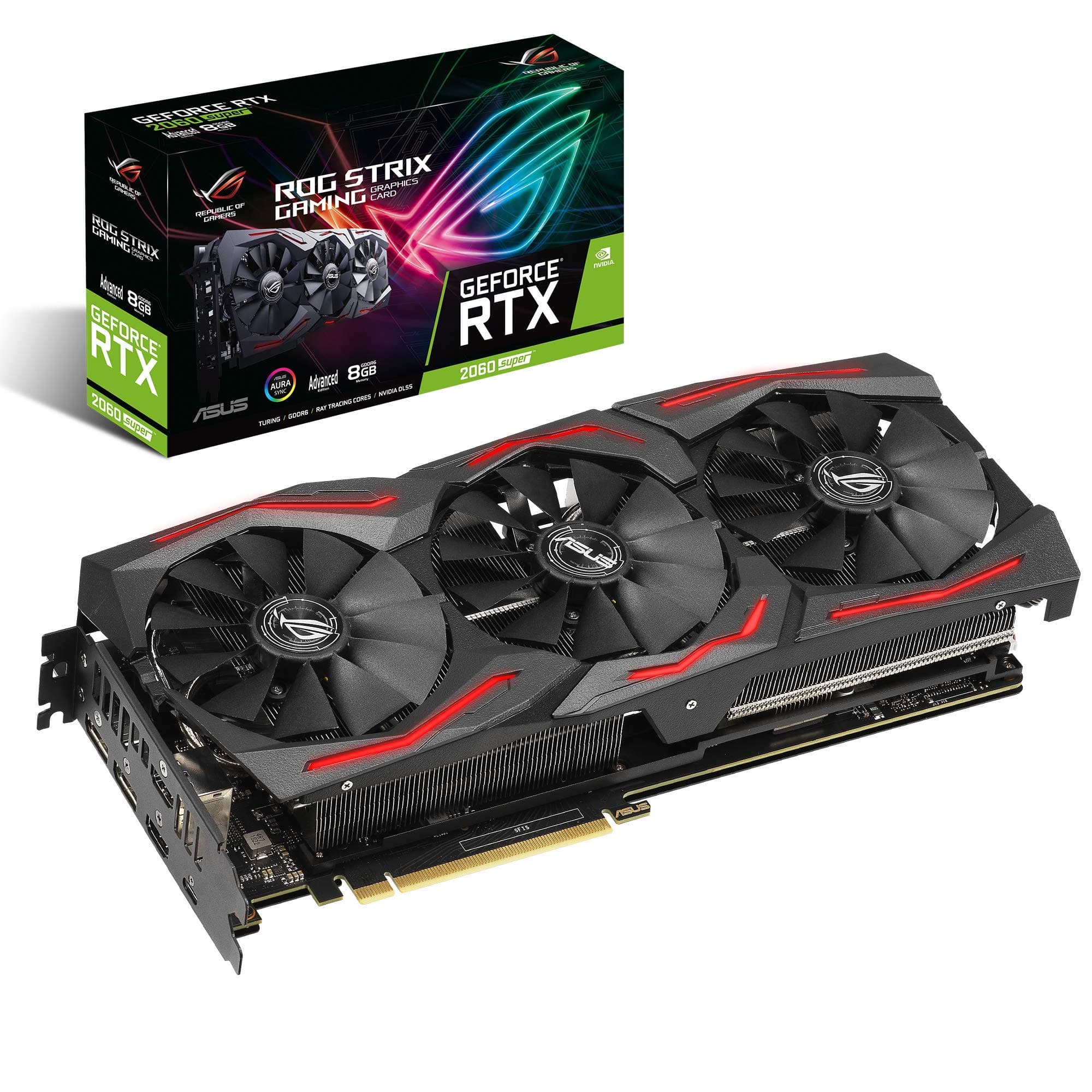 ASUS ROG Strix GeForce RTX 2060 Enhanced Edition 8 GB GDDR6 with Powerful Cooling for Better Refresh Rates and a High Performance Boost with AURA RGB ROG-STRIX-RTX2060S-A8G-GAMING