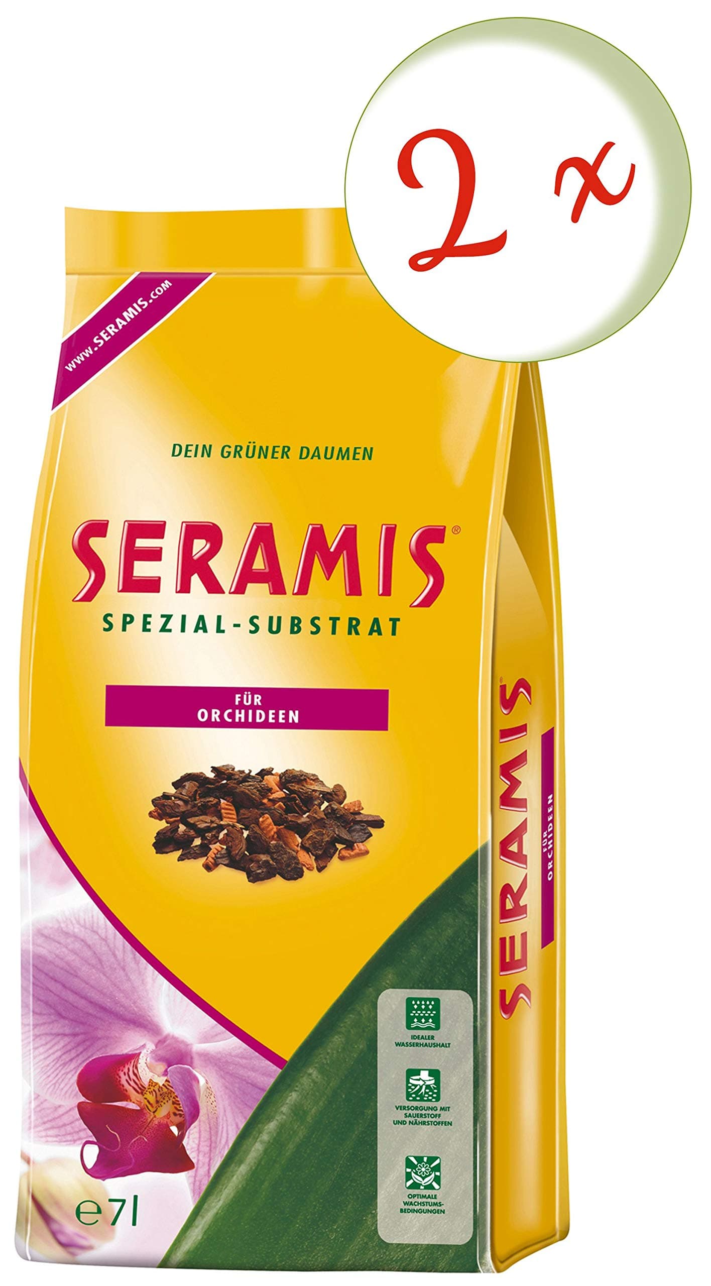 Oleander Hof® Spar Set: 2X Seramis Special Substrate for Orchids, 7 Litre + Free Oleander Yard Flyer