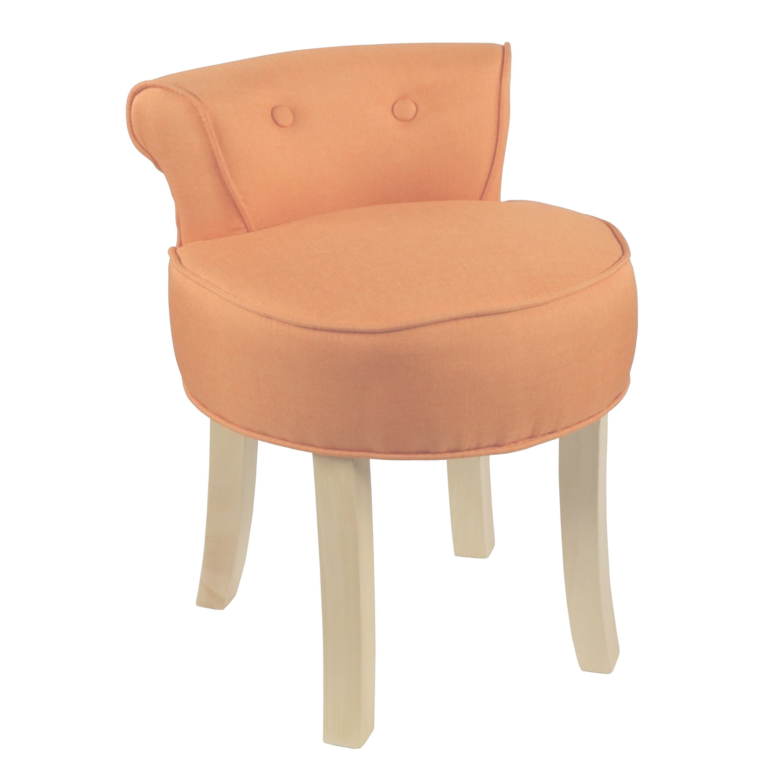 DECOMANIA- Vanity stool with upholstered backrest- thick and comfortable seat- very fashionable. (Mango)