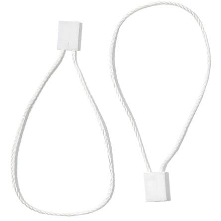 Nylon Hang Tag Strings – 1000 pcs | Durable Loops for Garments, Clothing Labels (White)