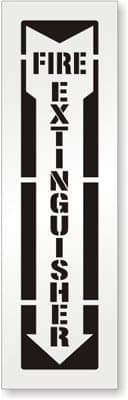SmartSign "Fire Extinguisher" Reusable Stencil | 6" x 20" Plastic