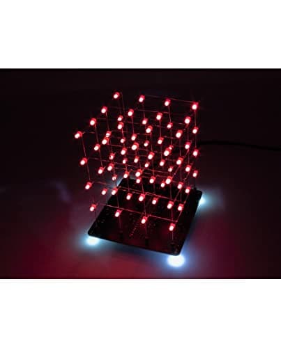 Hobby Components 4x4x4 64 LED Cube kit (Available in Various Colours) (Red)