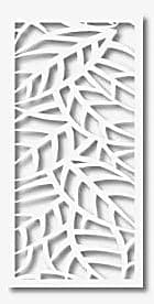 VIMA (Leaf Veins) Decorative Wall Art Panel - 48" L x 24" W x 3/8" H, White Color PVC Board Panel with Private Screen Fence Design for Home Renovation & Wall Décor