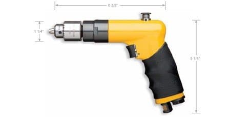 Nova Pneumatic 2000 RPM Reversible Compact Pistol Grip Drill