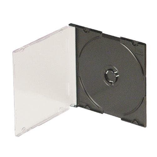 5.2mm Slim Black CD Jewel Cases, 100 Pack
