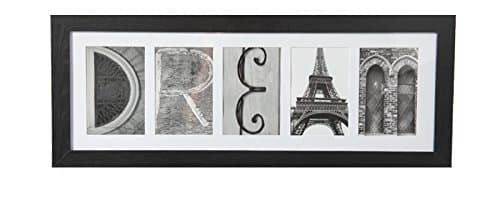5-Opening, White Matted Black Photo Collage Frame
