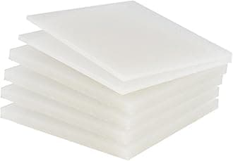 PP Polypropylene Sheet Plate Thickness 3mm-20mm Hard Sheet PVC Plate PP PE Sheet (0.3 m * 0.4 m * 2mm * 6 Pieces)