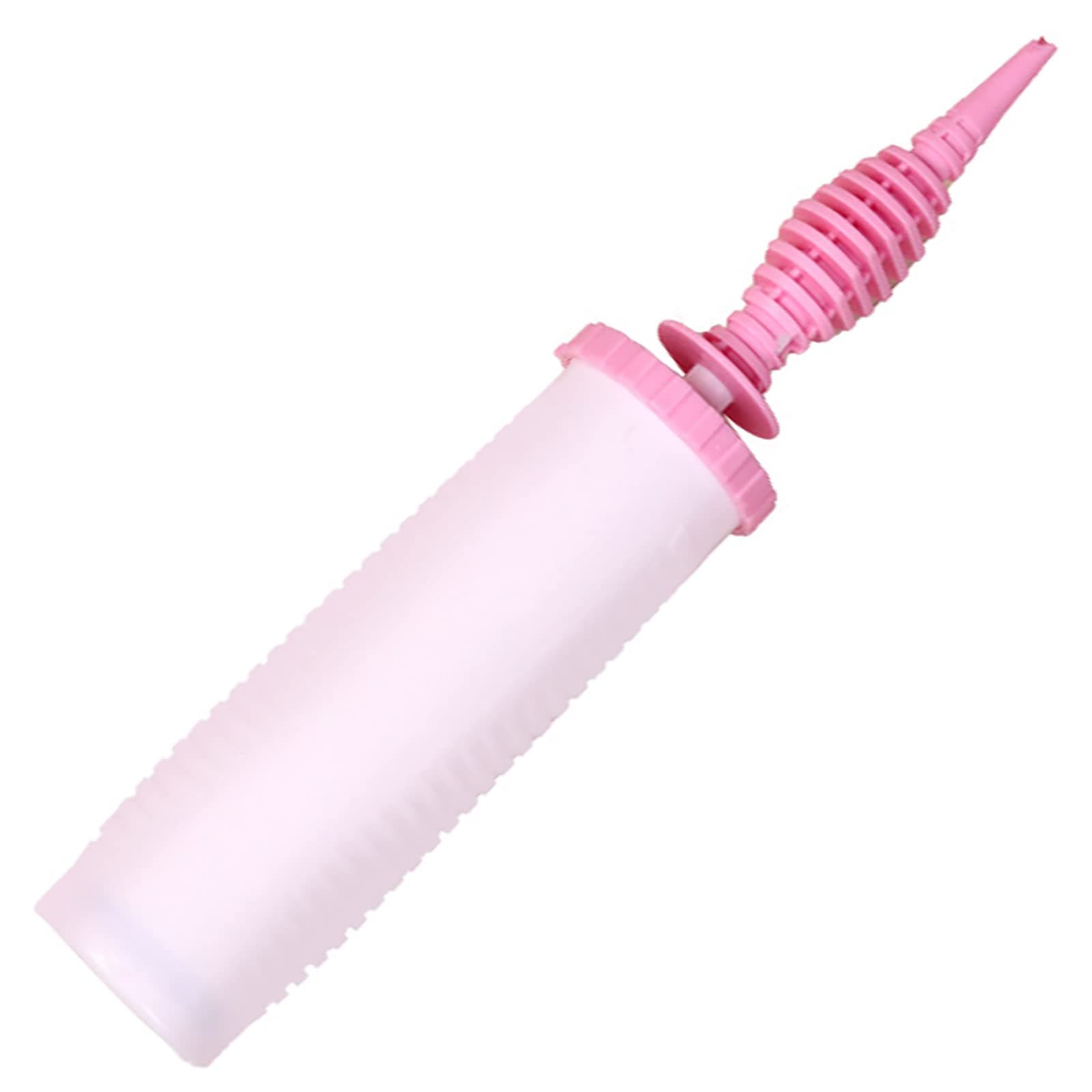 Balloon Pump Handheld Two-Way Dual Action - Hand Blower Air Pumper for Balloons - Ballon Inflator Pumping - Manual Baloon Inflators Machine (Pink 1 Piece)