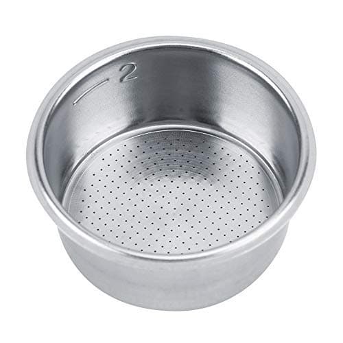 Stainless Steel Coffee Filter,52mm Coffee Filter Removable Double Wall Filter Non Pressurized Filter Basket Strainer powder pressure for