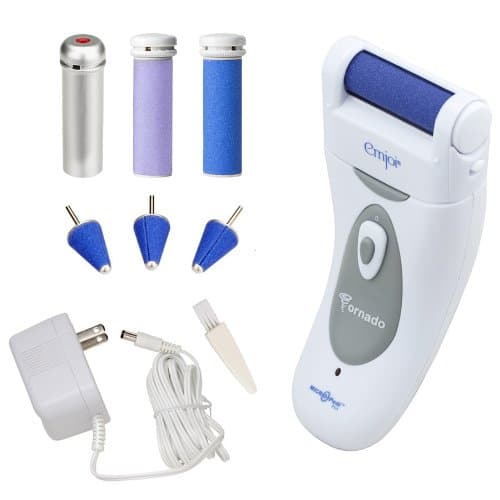 Emjoi Micro-Pedi Rechargeable Tornado Callus Remover (White)