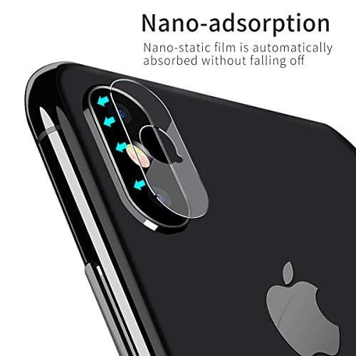 Bkayp Back Camera Lens Protector for iPhone X (3 Pack), Ultra-thin High Definition 9H Hardness 2.5D Bubble-Free Anti-Scratch Tempered Glass Camera Lens Protector Film for iPhone X/10 - Clear