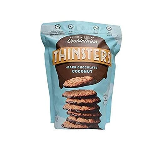 Thinster's Dark Chocolate Coconut Cookie Thins 18 Ounce, (Pack of 1)