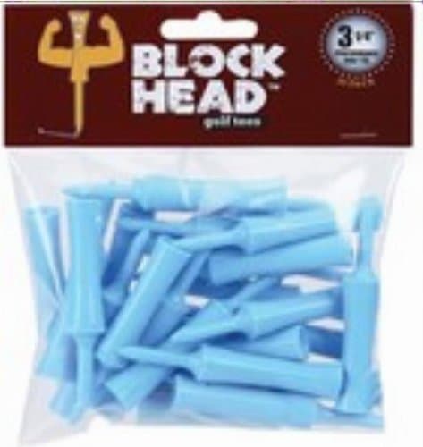 Blockhead Golf Tees 3.25" Blue Plastic Step Tees 25 Count