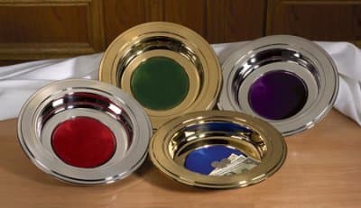 Brass Tone Offering Plates