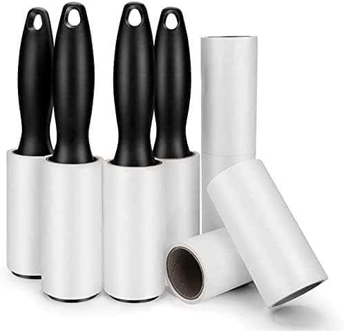 480 Sheet Extra Sticky Lint Roller - Pet Hair Remover for Clothes - 4 Handles + 8 Refills Pack