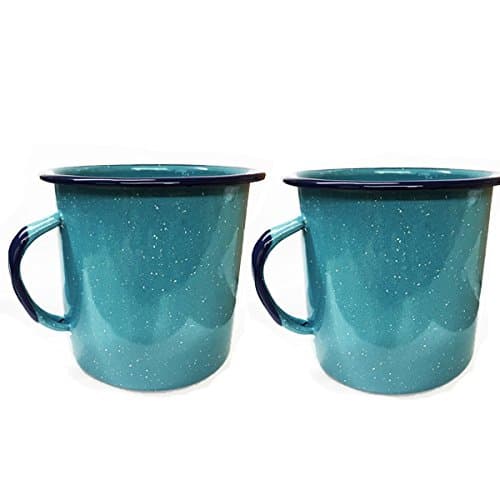 Enamel Cookware Camping Cup Set of 2