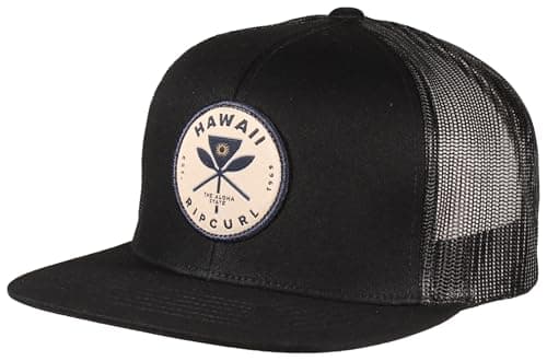 Rip Curl mens Destinations Trucker Hat, Mesh Back Cap, Snapback for Men, Adjustable Baseball Cap (pack of 1)