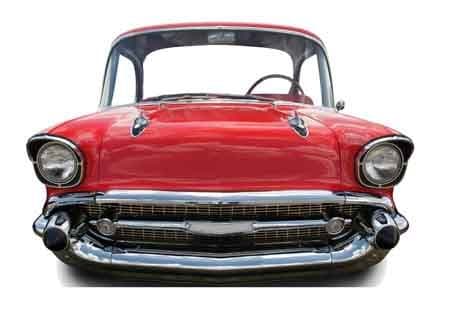 Red Car Lifesize Cardboard Cutout