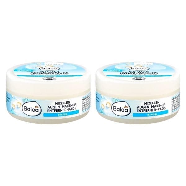 Eye Make-Up Remover Pads with Waterproof Oil-Containing Pack of 2 (2 x 50 Pieces)