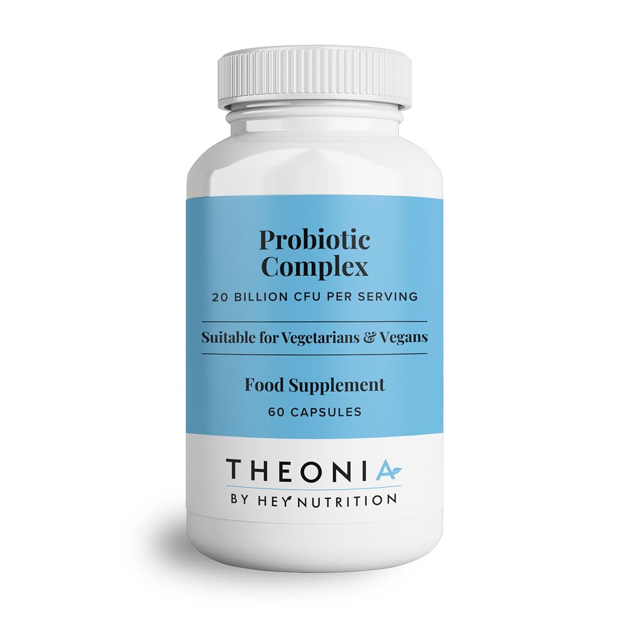 – Theonia Probiotic Complex Supplement - 20 Billion CFU - Suitable for Vegetarians & Vegans - Supports Gut & Skin Health, Improves Immune Response - UK Manufactured - 60 Vegan Capsules