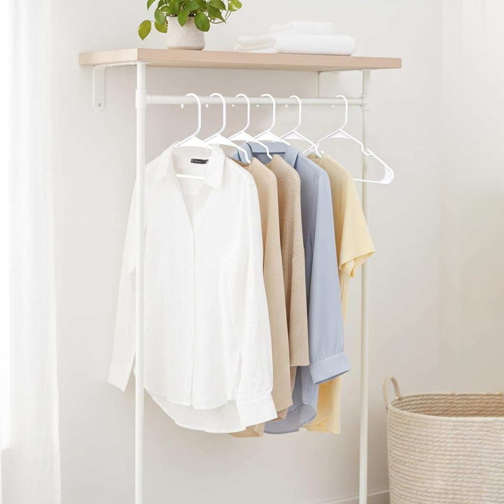 Utopia Home Plastic Hangers - Durable & Slim By (White, 50)