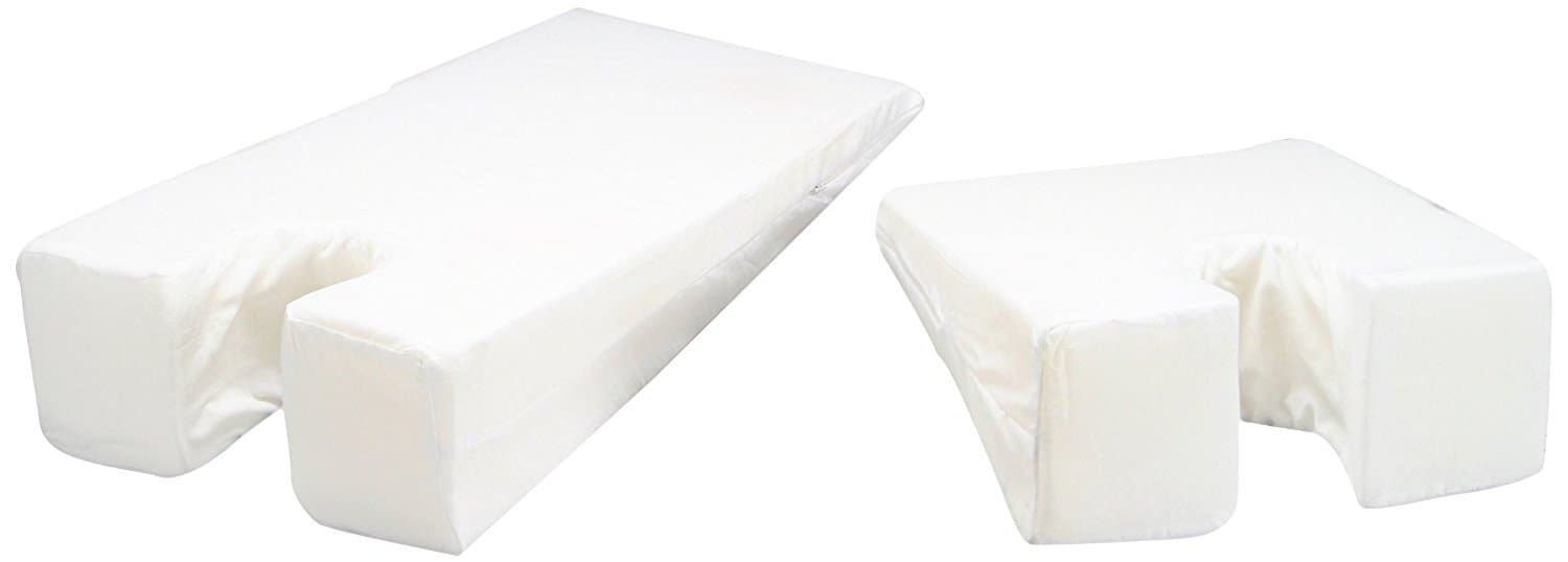 Hermell Face Down Pillow, U Shaped Wedge Foam, Gently Sloping, Minimizes Back Strain, With Removable Cover