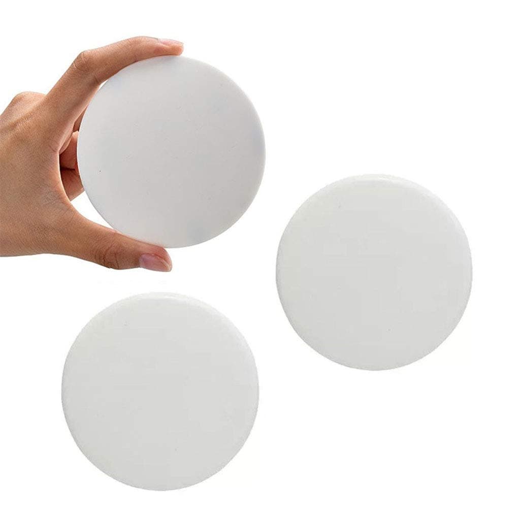 Door Handle Bumper, Silicone Doors Knob Wall Shield, Self Adhesive Round Soft Rubber, Door Stopper Pads (Large Round diameter 3.15")