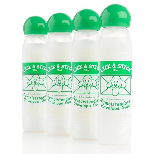Lick & Stick Remoistenable Envelope Glue 4 Pack