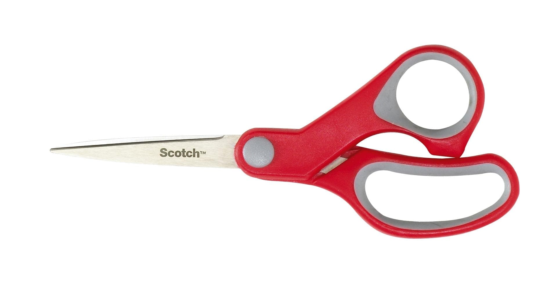 Scotch Multipurpose Scissors 6 in (15 cm), 1 scissors/pack | Stainless Steel Blades | Red and Grey color | Ergonomic Comfort Grip | Multipurpose | Office, Home and School use | Scissors