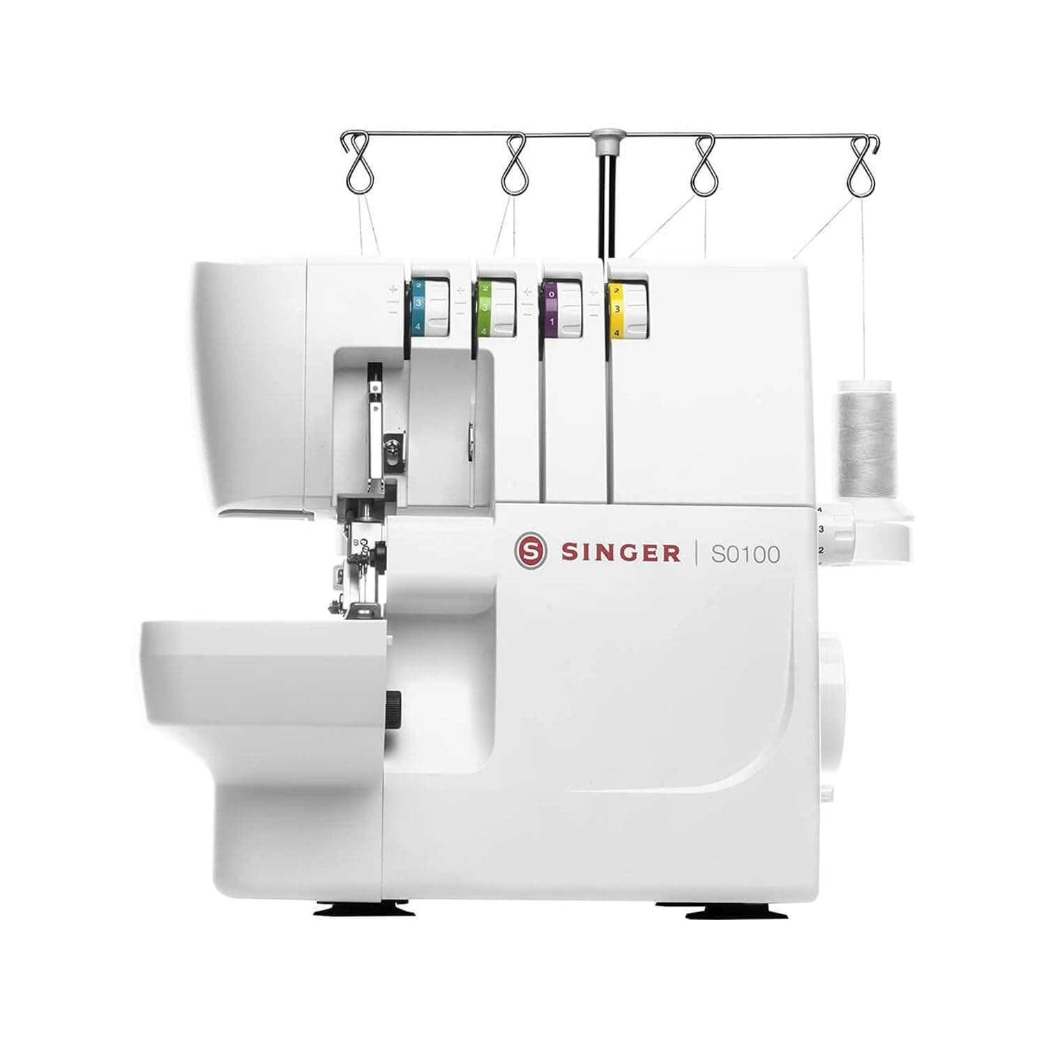 S0100 Metal Frame Serger with Accessory Kit | Overlock Machine with 6 Built-in Stitches, 2-3-4 Thread Capability, Adjustable Tension & Stitch Length, 1300 Stiches per Minute & Differential Feed
