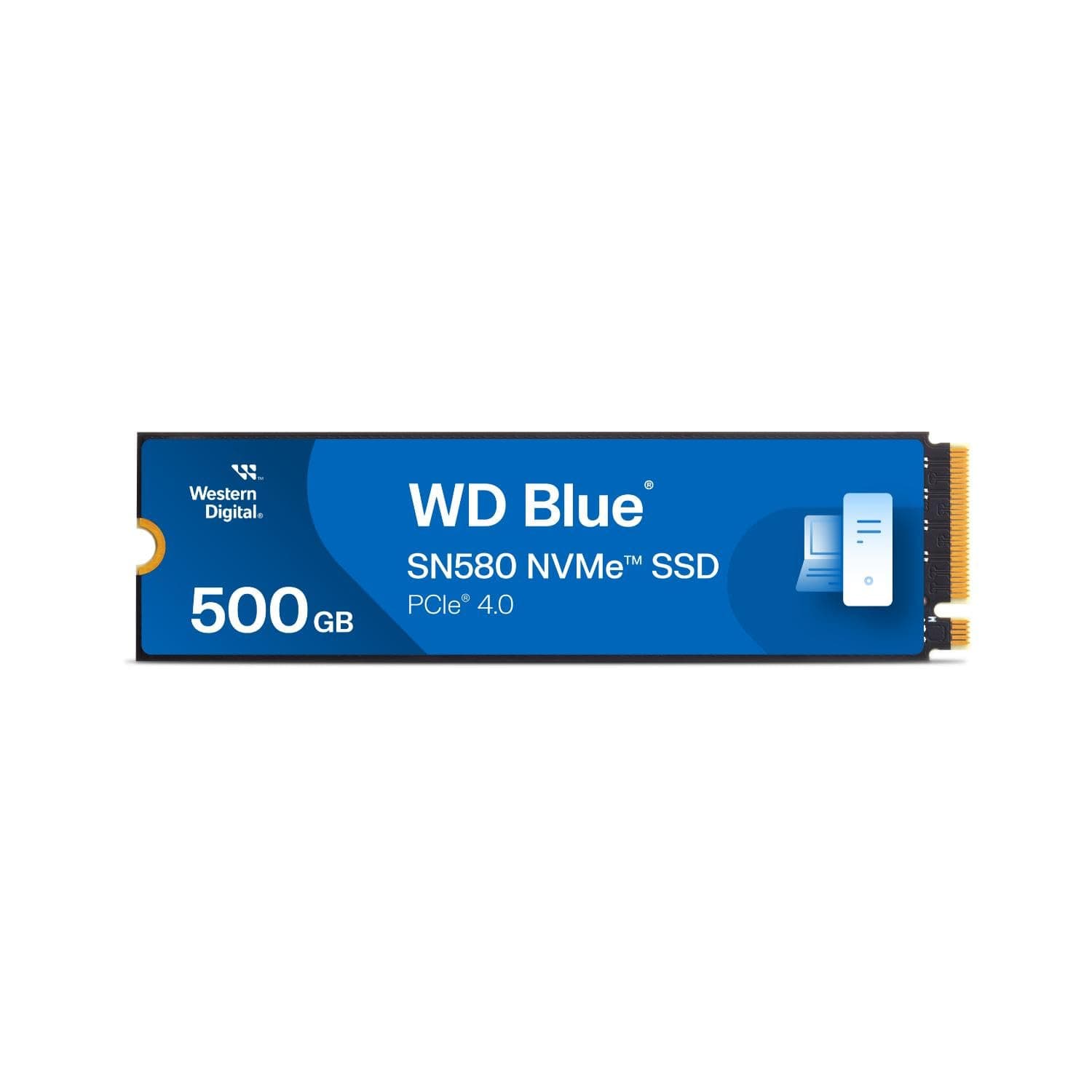 500GB WD Blue SN580 NVMe Internal Solid State Drive SSD - Gen4 x4 PCIe 16Gb/s, M.2 2280, Up to 4,000 MB/s - WDS500G3B0E