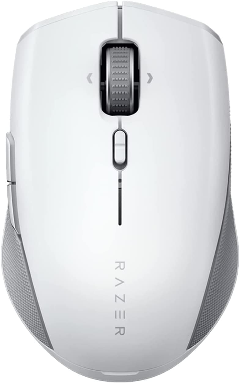 Razer Pro Click Mini Portable Wireless Mouse: Silent Tactile Mouse Clicks, Sleek & Compact Design, HyperScroll Technology, Productivity Dongle, Connect up to 4 Devices, 7 Programmable Buttons - White