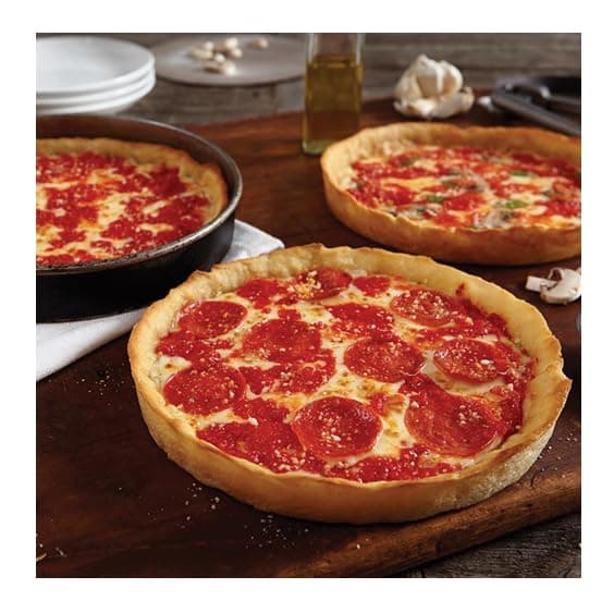 Lou Malnati’s Chicago Deep Dish Pizza, 4-Pack (2 Pepperoni 2 Sausage) | Handmade, Restaurant Quality
