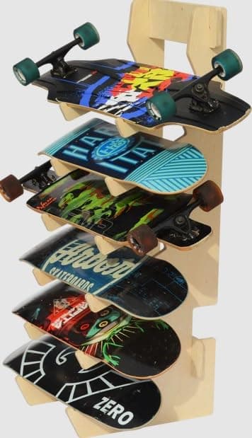 The BOARDROOM Skateboard Longboard Floor Display Rack
